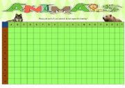 English Worksheet: ANIMAL HUNT GAME