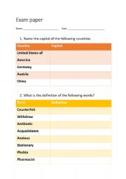 General English Test (Grammar and knowledge)