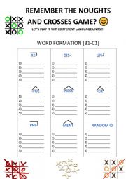 NOUGHTS & CROSSES LANGUAGE GAME