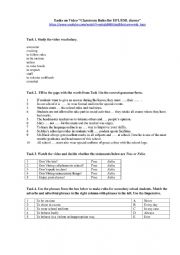 English Worksheet: Tasks on Video_Classroom Rules for EFLESL classes