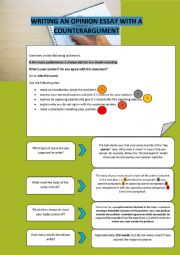WRITING AN OPINION ESSAY WITH A COUNTERARGUMENT [6]