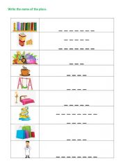 Public places worksheet
