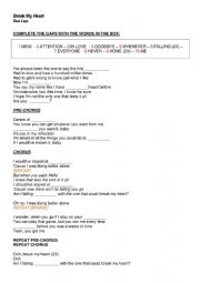 English Worksheet: Break my heart - Dua Lipa