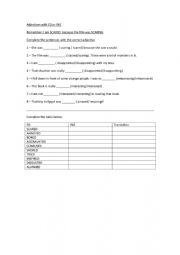 English Worksheet: Adjectives with ED and ING