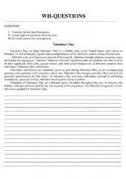 English Worksheet: wh  questions