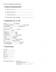English Worksheet: VERB TO BE AND PERSONAL QUESTIONS