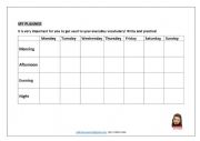 English Worksheet: MyPlanner