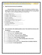 English Worksheet: Wh questions activity