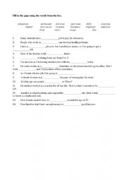 English Worksheet: Working conditions