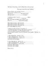 English Worksheet: The Passive Voice Song, words by Shane Dixon (cloze passage)