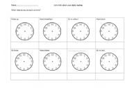 English Worksheet: Daily Routine Activities