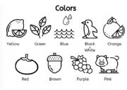 English Worksheet: colours