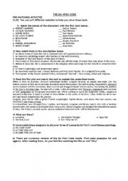 English Worksheet: The Da Vinci Code - Movie activities