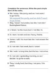 English Worksheet: Past simple irregular verbs