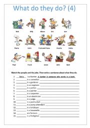 Jobs worksheets