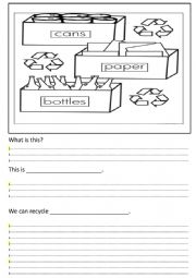 English Worksheet: endangered animal writing