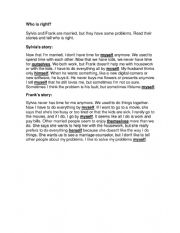 English Worksheet: Who is right