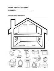 English Worksheet: FURNITURE AND HOUSE