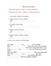 English Worksheet: PAST SIMPLE