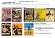 English Worksheet: WW1 and propaganda posters : aims 
