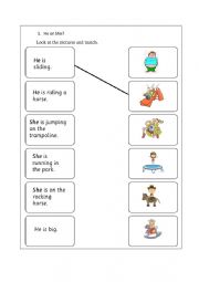 English Worksheet: The big horse PART 2 