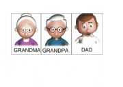 Flashcards set - Family members for Kinder