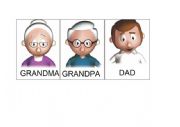 English Worksheet: Flashcards set - Family members for Kinder