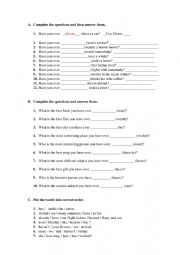 Present perfect in special structures