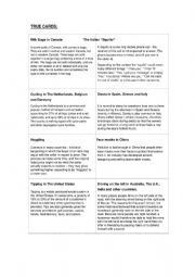 English Worksheet: Derec Siver true or false cards