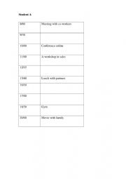 English Worksheet: Arranging a meeting