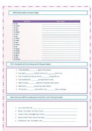 English Worksheet: past simple