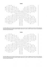 English Worksheet: Numbers Wordsearch