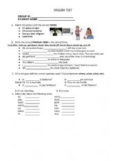 English Worksheet: Basic Knowledge Quiz