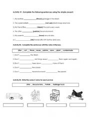 English Worksheet: simple present practice