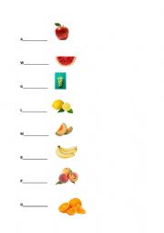 Fruits spelling