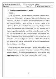 English Worksheet: 9th form exam
