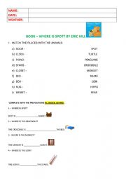 BOOOK - WHERE IS SPOT BY ERIC CARLE