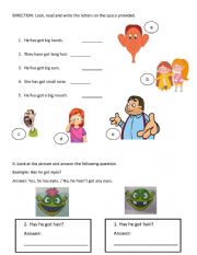 English Worksheet: Describing physical appearance
