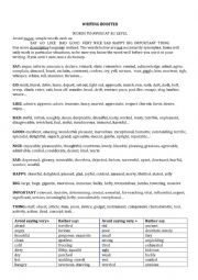 English Worksheet: Writing booster