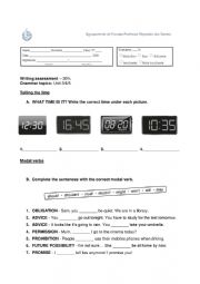 English Worksheet: 7tg grade test
