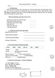 English Worksheet: test
