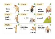 English Worksheet: Detective cards game My room
