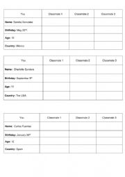 English Worksheet: Wh questions interview