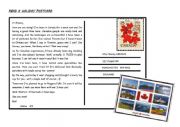 English Worksheet: A postcard from Canada