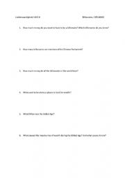 English Worksheet: Viewing Questions - Explained Billionaires 
