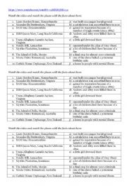 English Worksheet: 10 most haunted places (video + tasks)