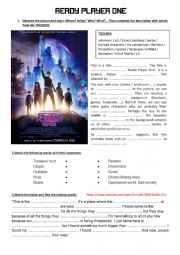 English Worksheet: Ready Player One - Virtual Reality