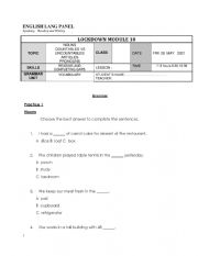 REVISION BASIC GRAMMAR UNIT