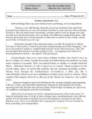 English Worksheet: end of term test 3 / 4TH  form   