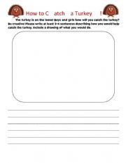 English Worksheet: How to Catch A Turkey
